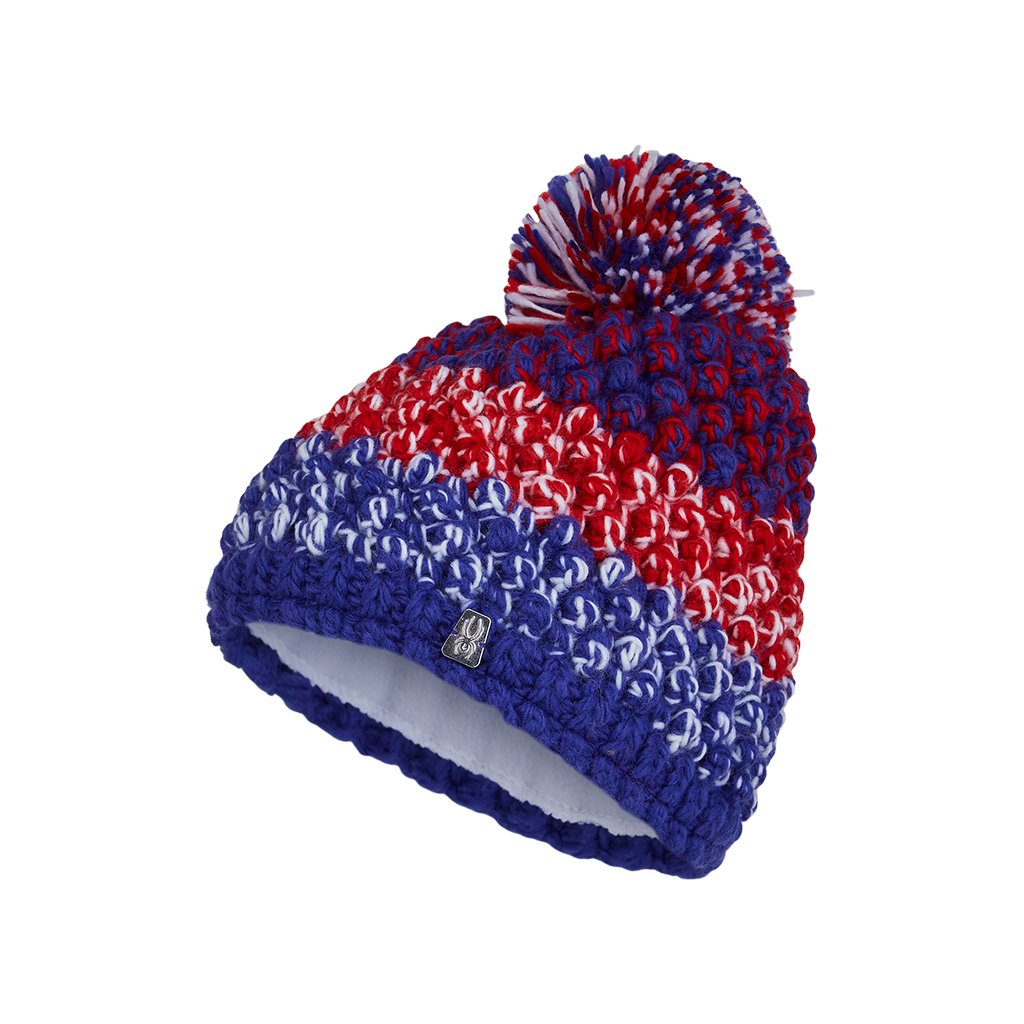 Spyder Women's Brrr Berry Headband - Hand-Knit, Fleece-Lined, With Metal Logo Charm