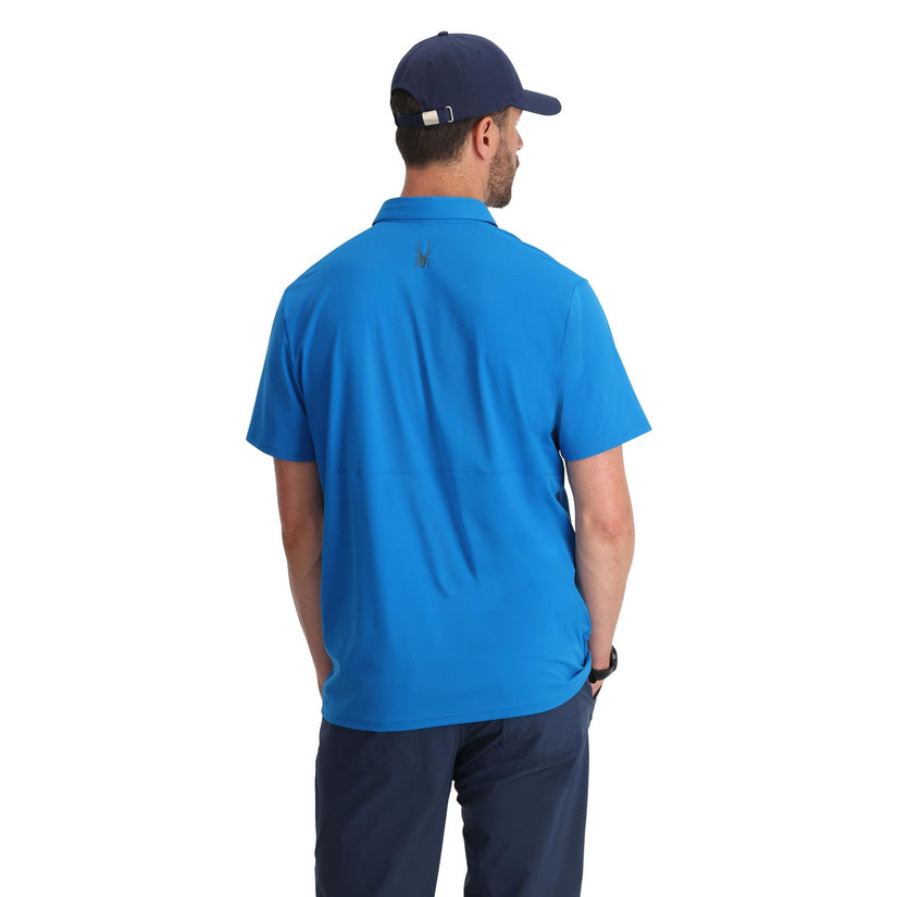 Men Links Short Sleeve Tech Polo - Cobalt