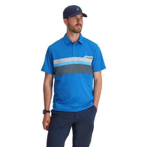 MEN LINKS SS TECH POLO - COBALT