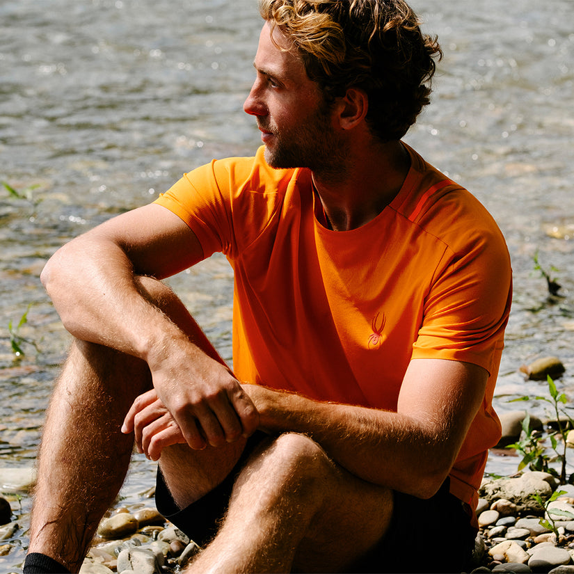 Pinnacle Short Sleeve Tech Tee - Flash Orange