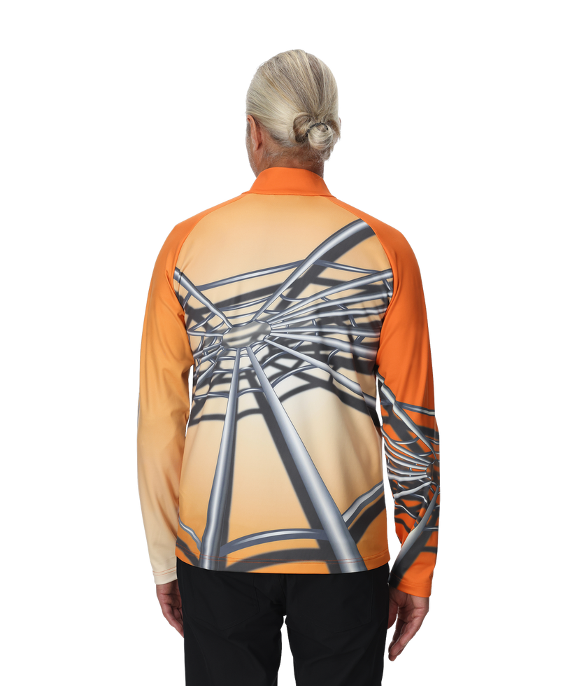 Mens Legacy Half Zip - Flash Orange