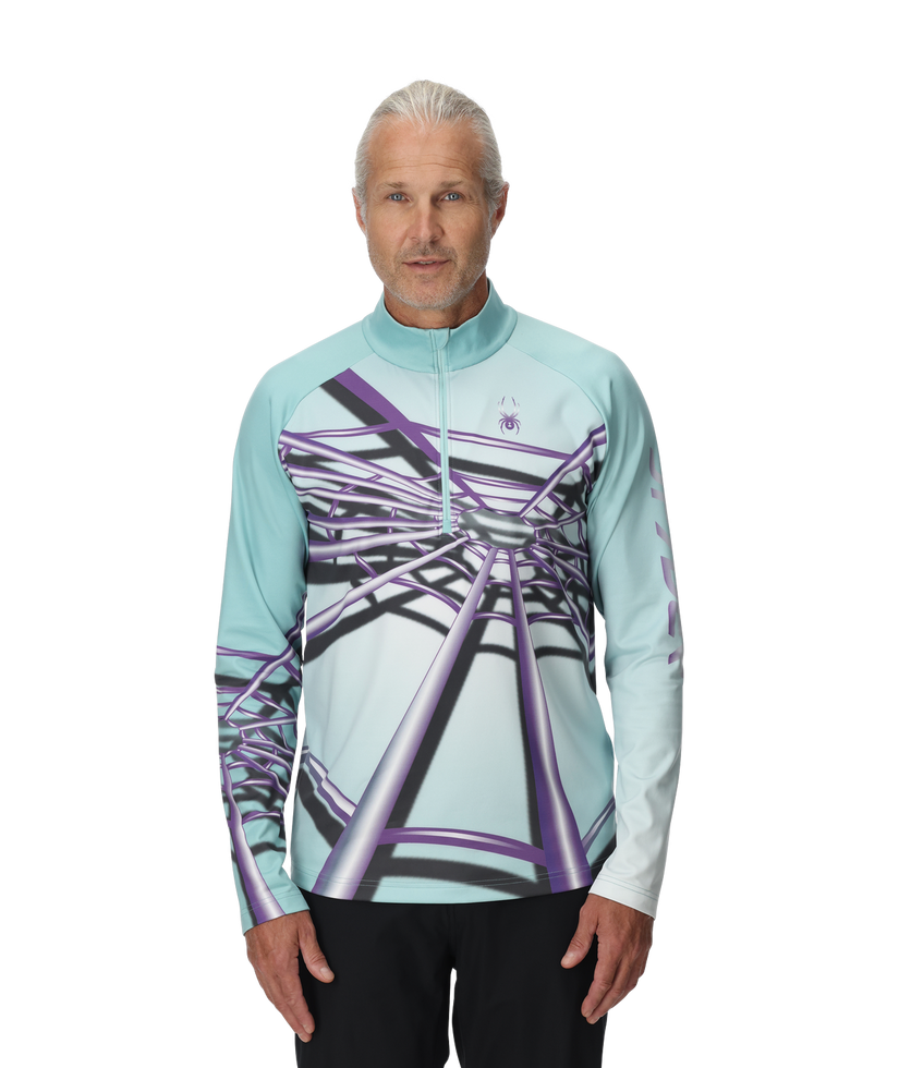 Mens Legacy Half Zip - Glacier Blue