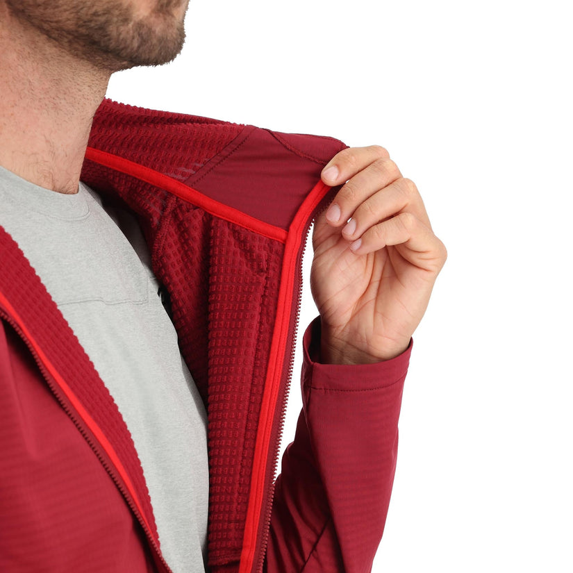 Mens Gridweb Hoodie - Raw Denim