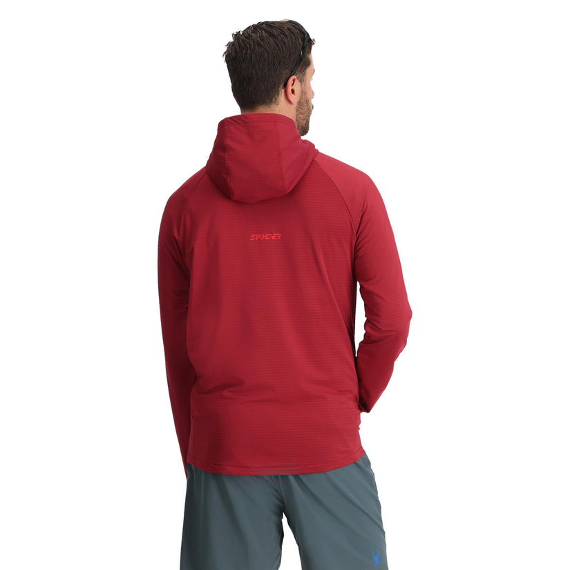 Mens Gridweb Hoodie - Raw Denim