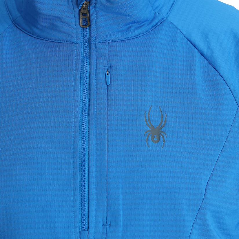 Mens Gridweb Fleece Half Zip - Cobalt