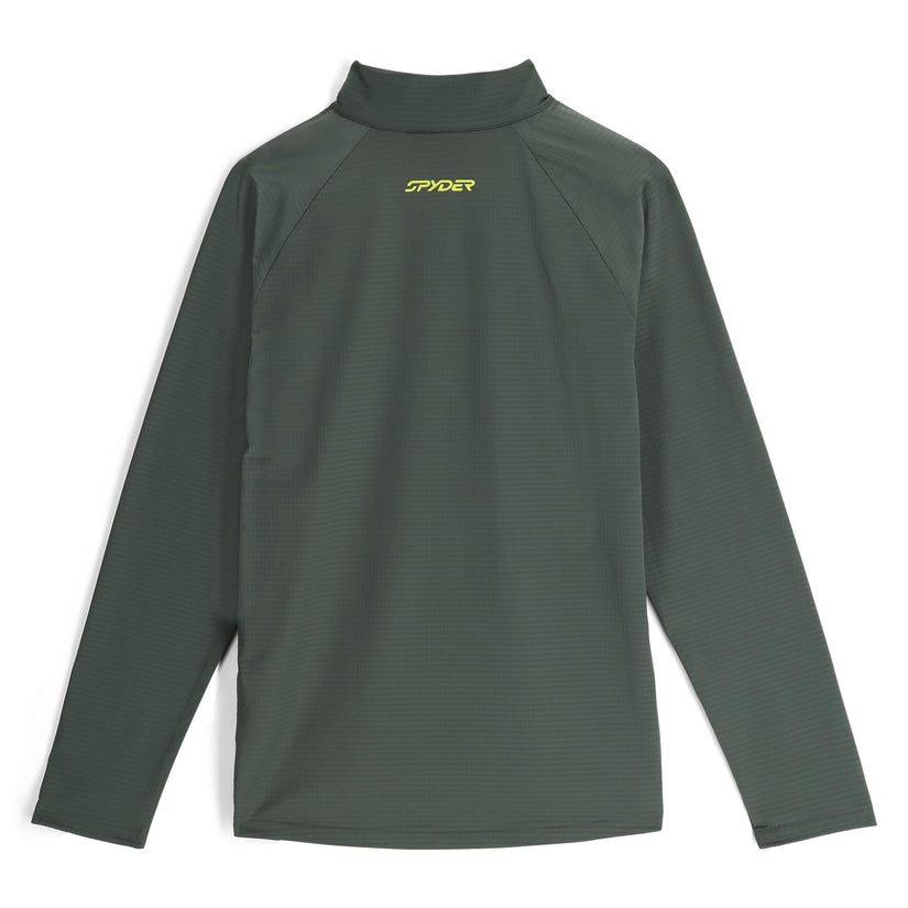 Mens Gridweb Fleece Half Zip - Dark Forest