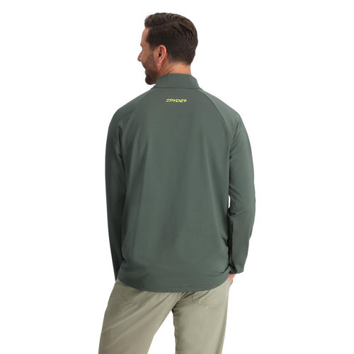 Mens Gridweb Fleece Half Zip - Dark Forest