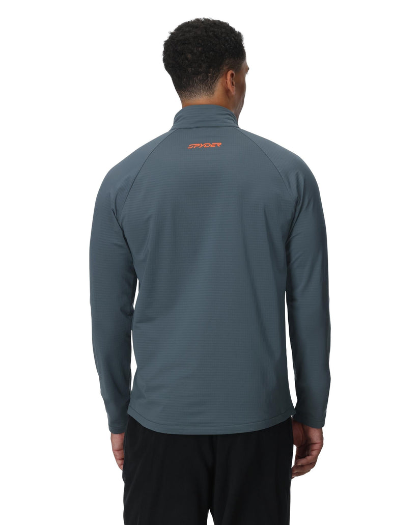 Mens Gridweb Half Zip - Slate Blue