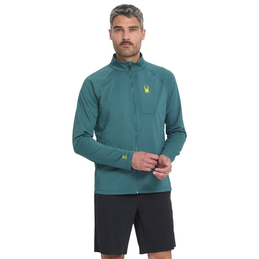 Gridweb Full Zip - Petrol