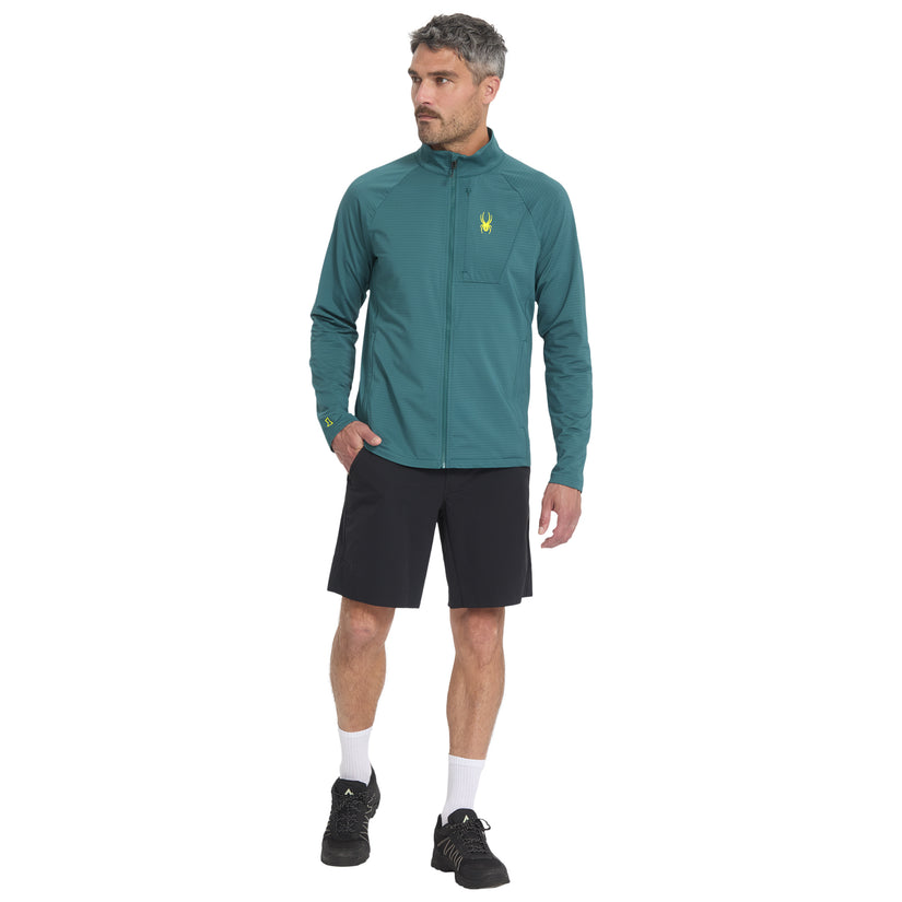 Gridweb Full Zip - Petrol