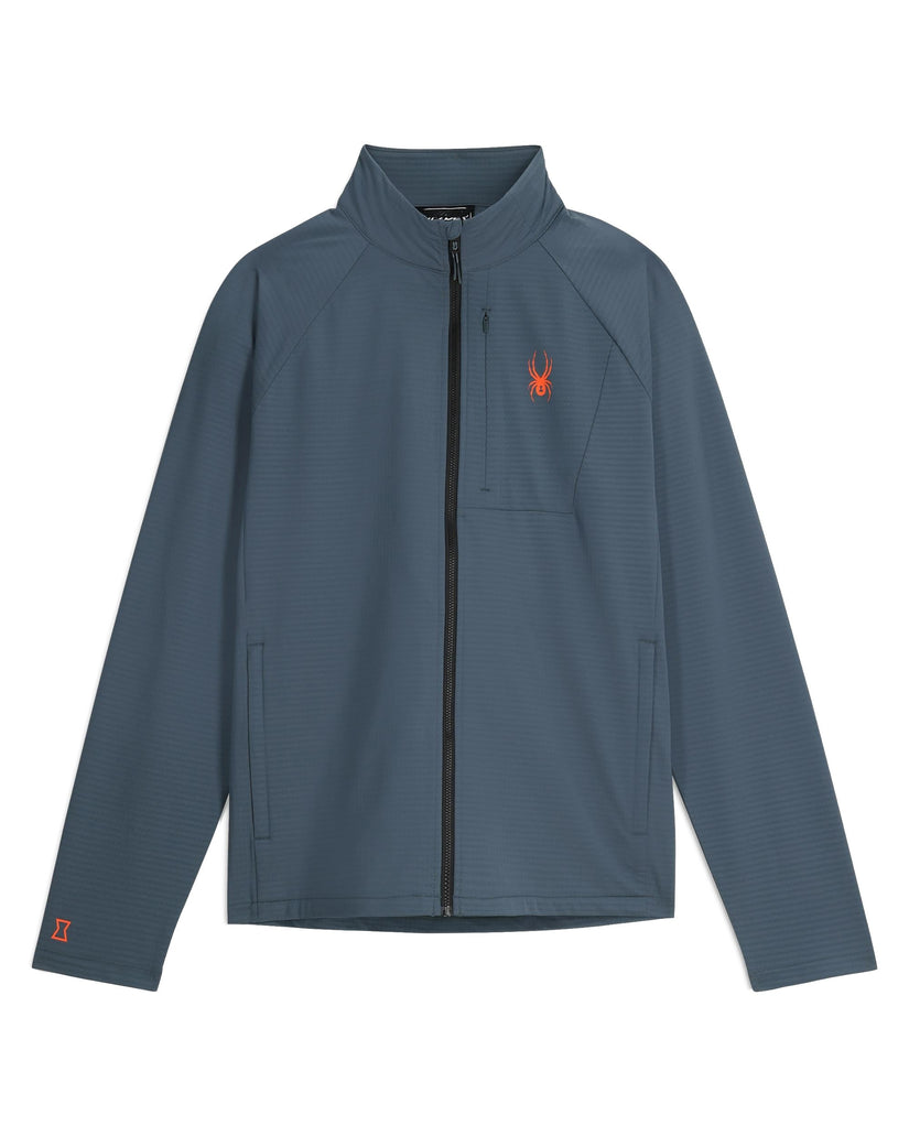 Mens Gridweb Full Zip - Slate Blue