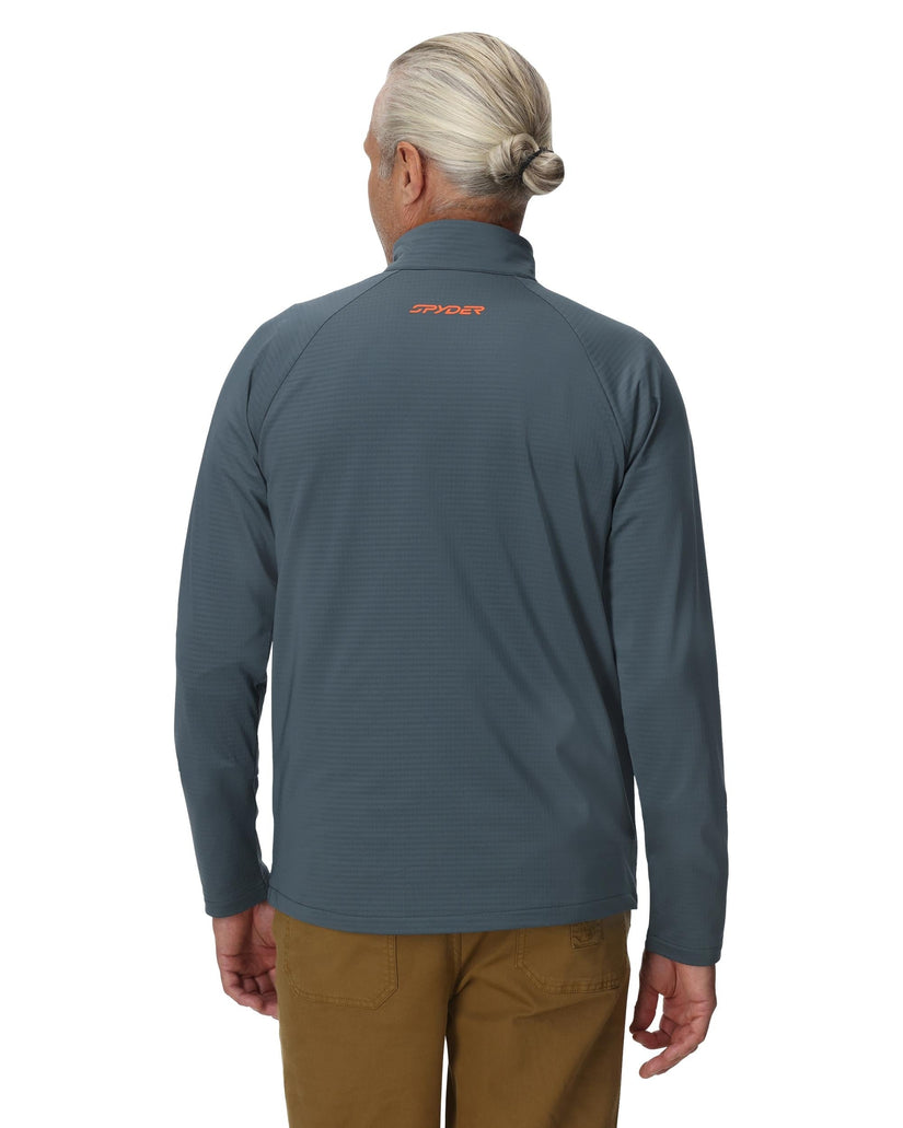 Mens Gridweb Full Zip - Slate Blue