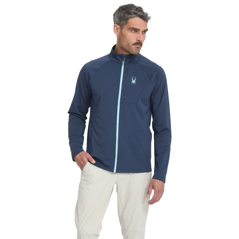 Gridweb Full Zip - True Navy