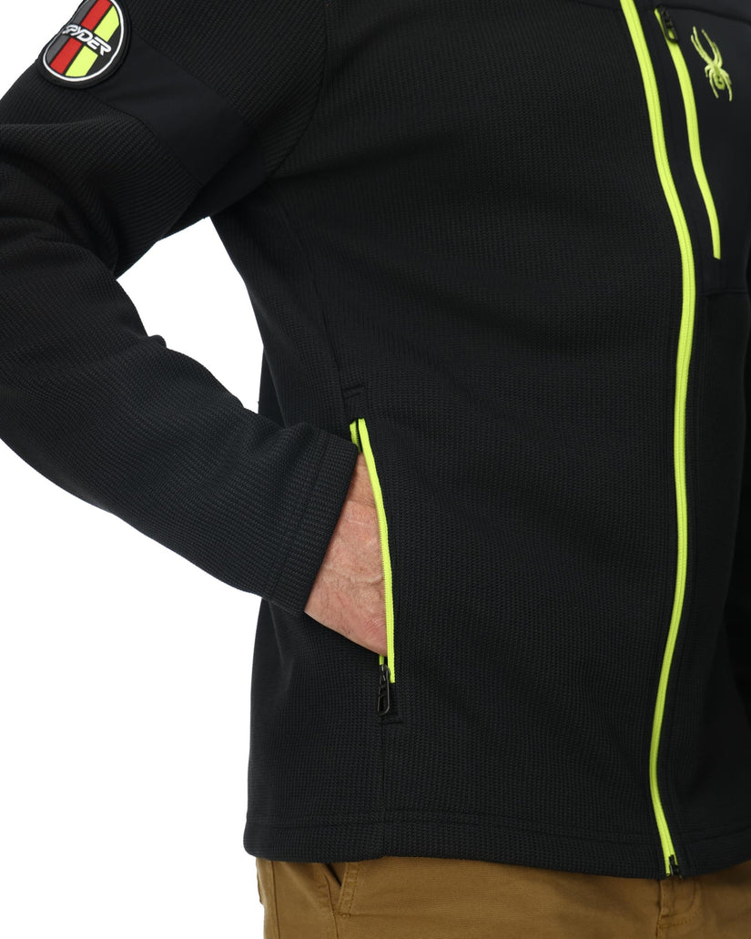 Mens Wengen Bandit Full Zip - Black Escape