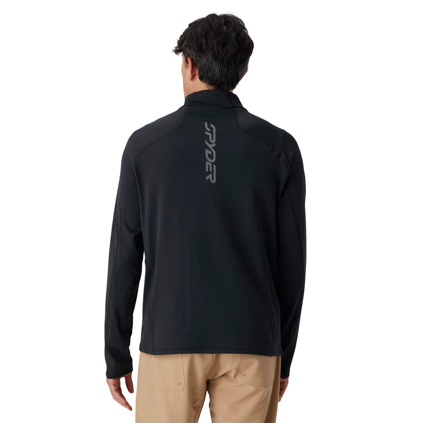 Gridweb Half Zip - Black