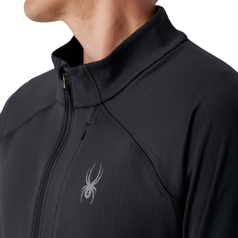 Gridweb Half Zip - Black