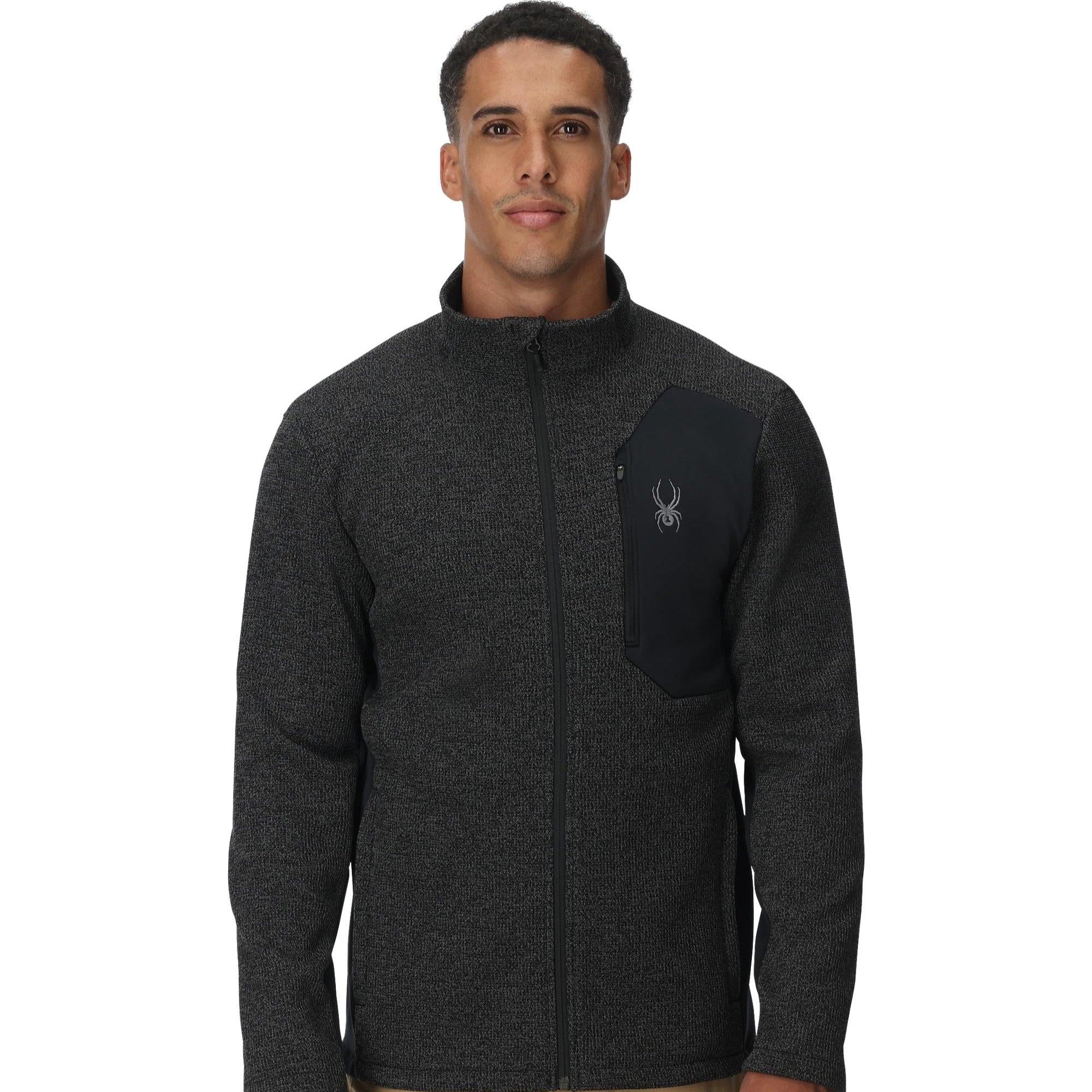 Bandit Full Zip - Limestone Black Melange | Spyder Europe