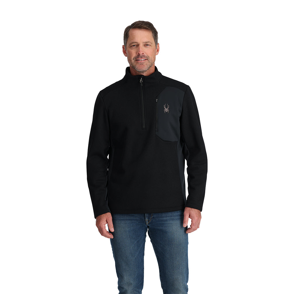 Mens Prospect Half Zip - Black | Spyder Europe