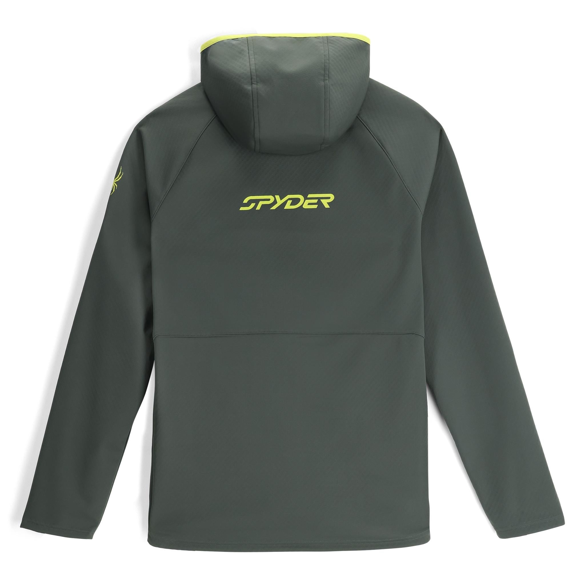 別注 25ss crepuscule Stripe Mesh Drizzler Mens Gridweb ShellFleece™ Hoodie - Dark Forest | Spyder Europe