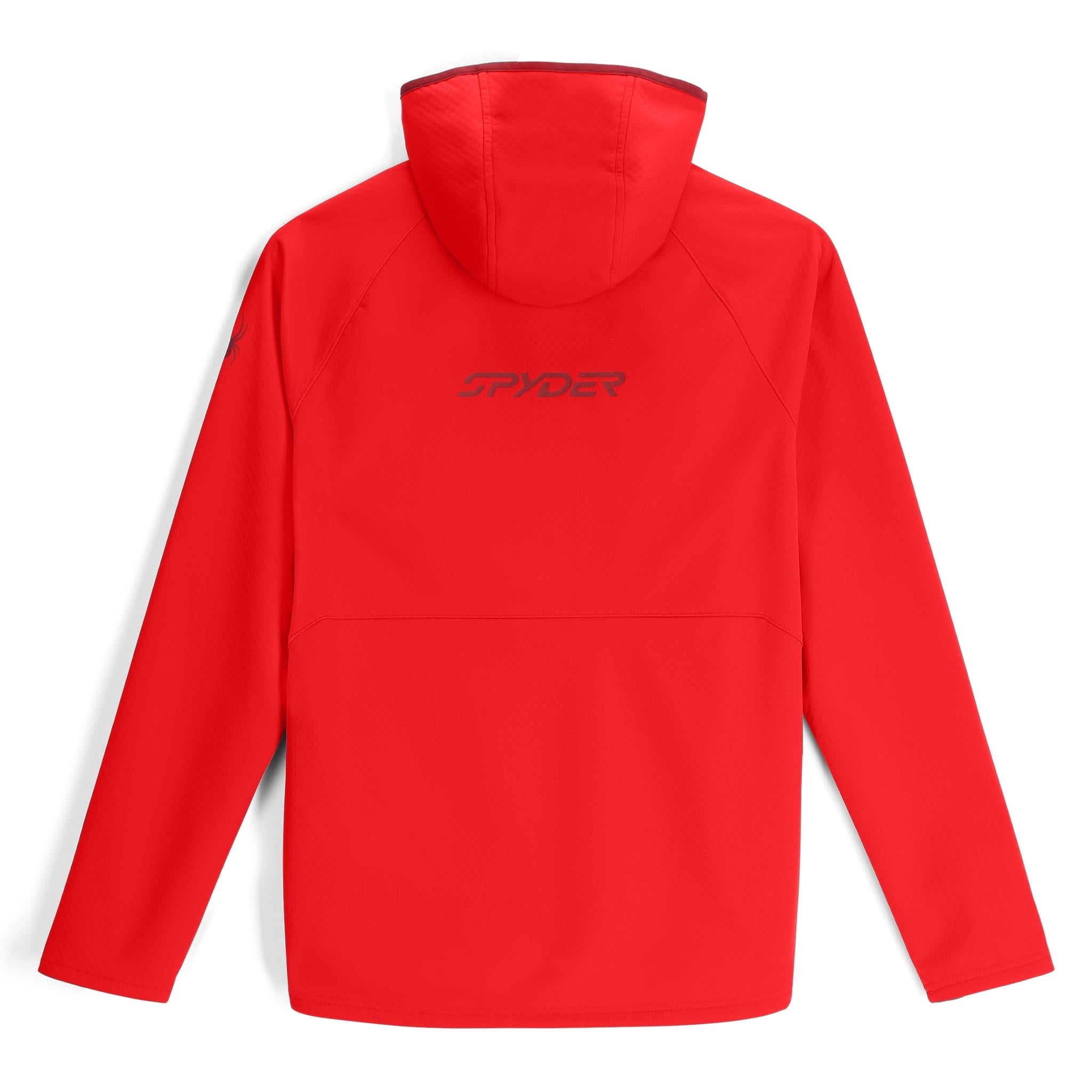 Mens Gridweb ShellFleece™ Hoodie - Spyder Red | Spyder Europe