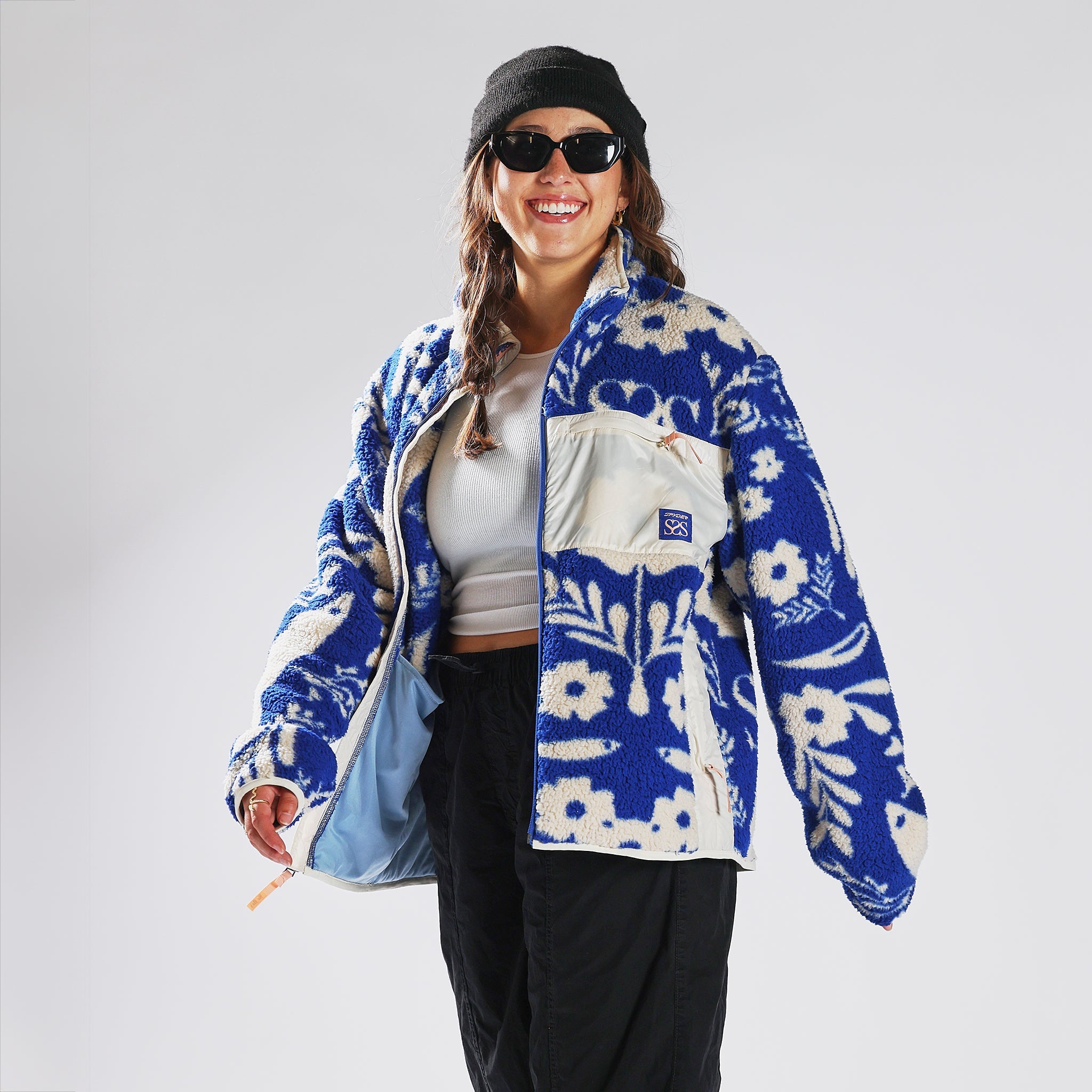 Unisex Society Fleece Jacket - Society Electric Blue | Spyder Europe