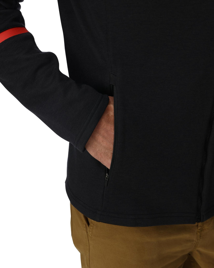 Mens Speed Fleece Full Zip - Black Escape
