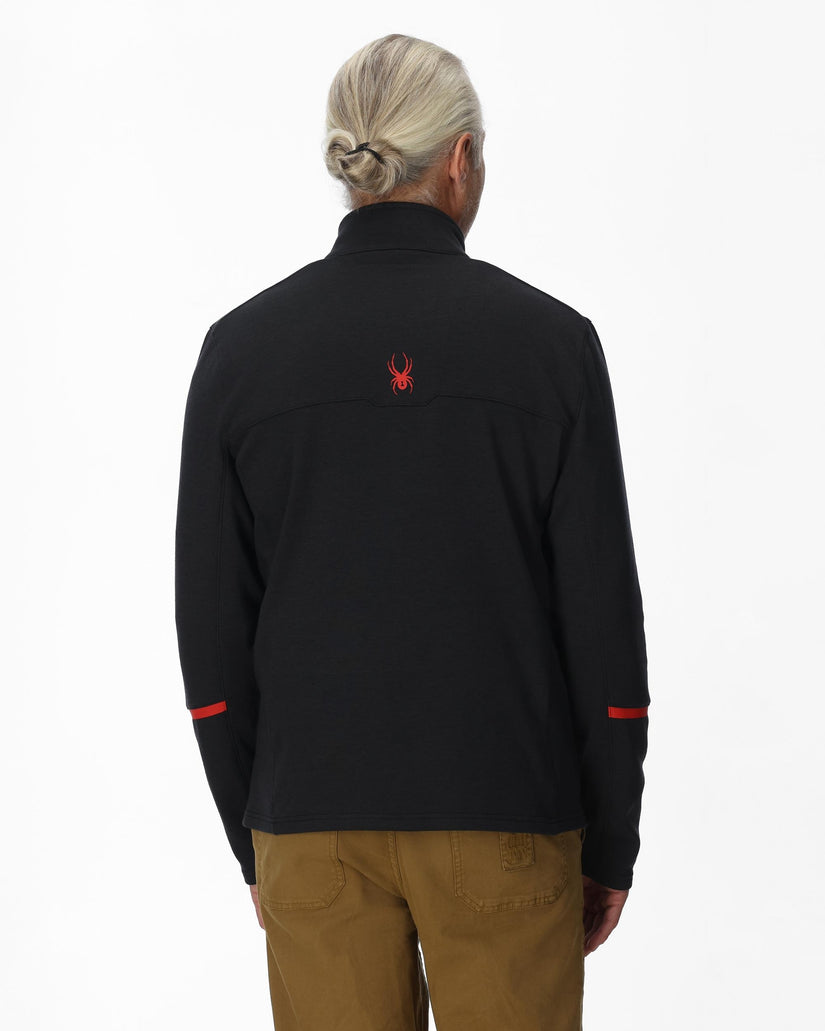 Mens Speed Fleece Full Zip - Black Escape