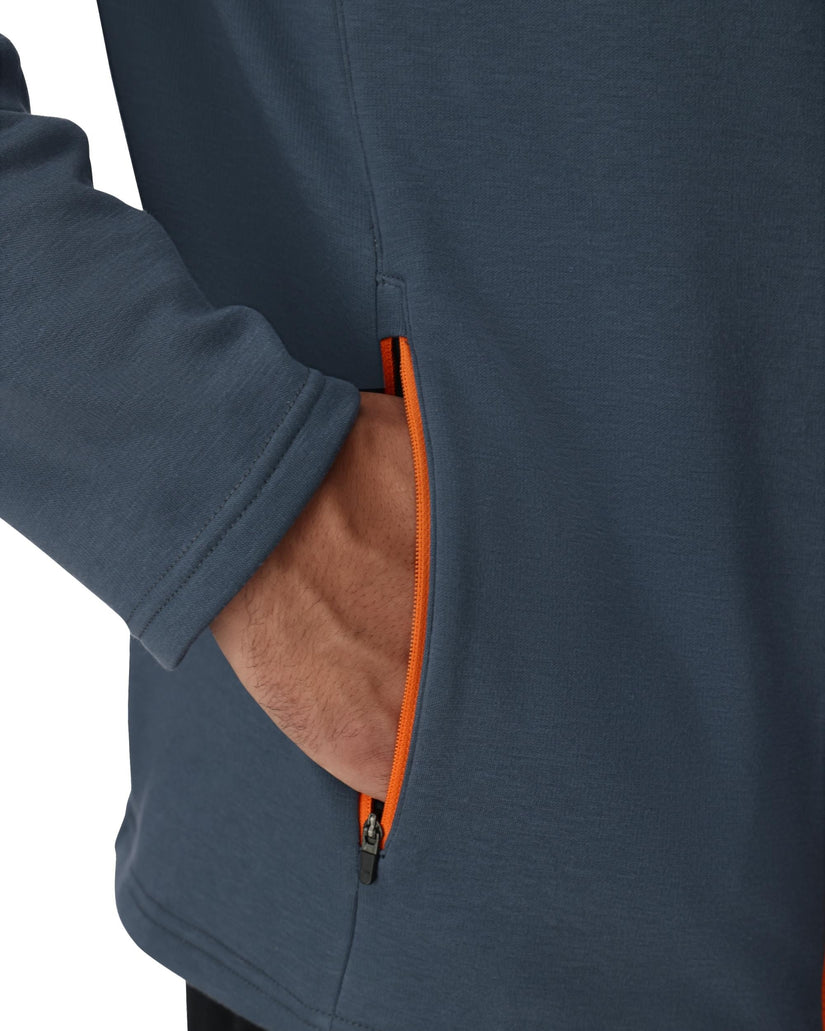 Mens Speed Fleece Full Zip - Slate Blue