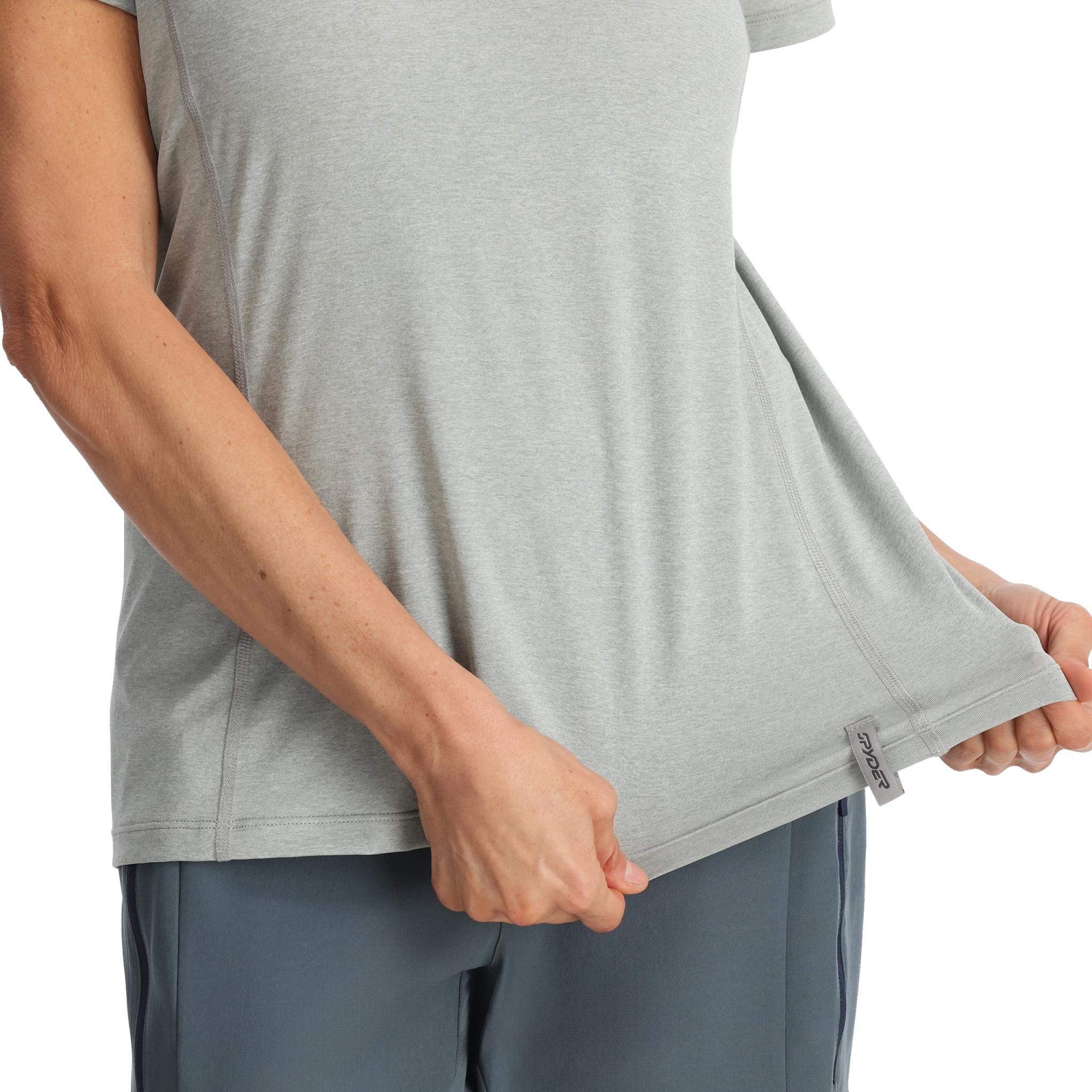Womens Arc Short Sleeve Crew Tee - Pewter | Spyder Europe