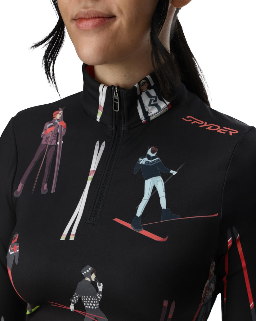 Womens Vivid Half Zip - Vintage Vibes Black VINTAGE VIBES BLACK / S