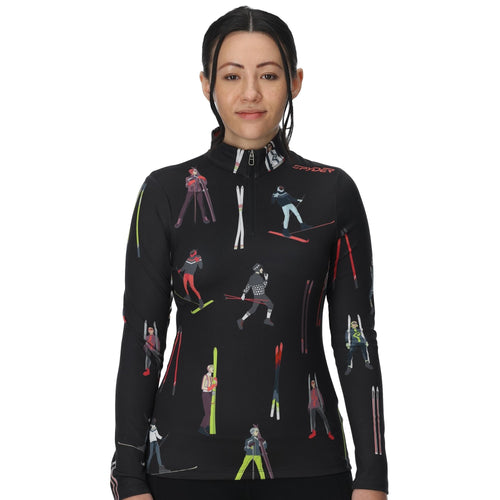 Womens Vivid Half Zip - Vintage Vibes Black VINTAGE VIBES BLACK / S