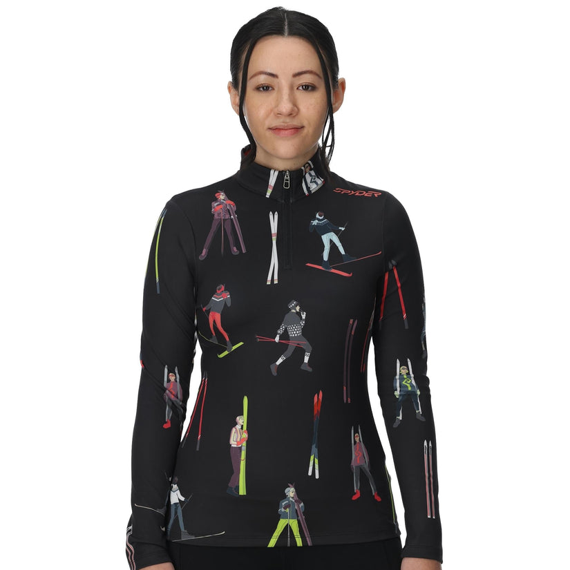 Womens Vivid Half Zip - Vintage Vibes Black VINTAGE VIBES BLACK / S