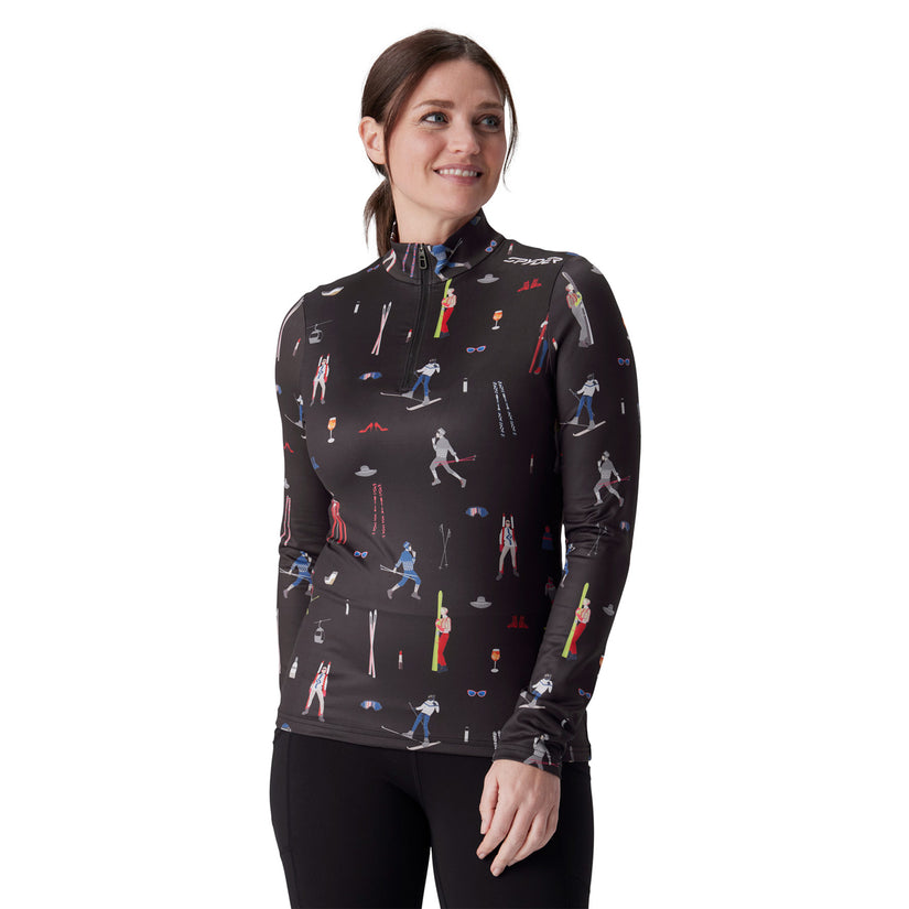 Shimmer Bug Half-Zip - White