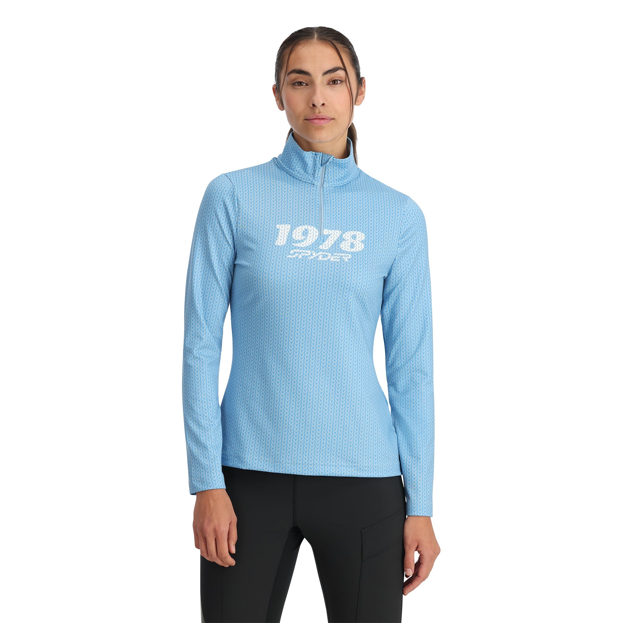 Vivid Half Zip - Blue Drift | Spyder Europe