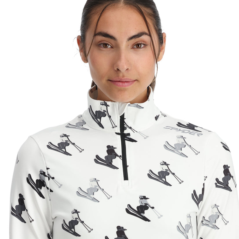 Vivid Half Zip - White