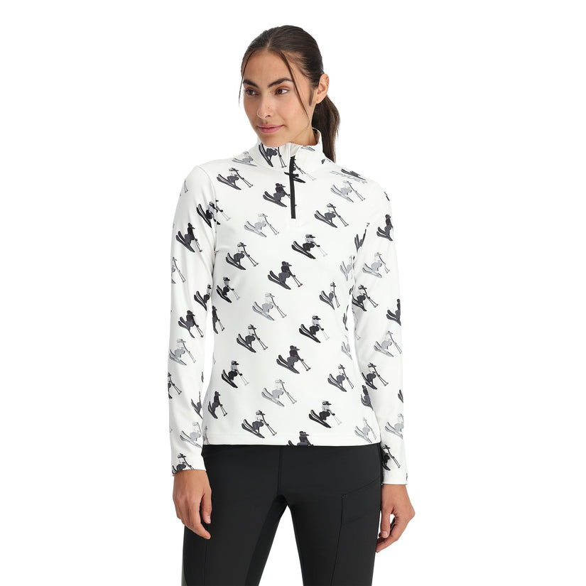 Vivid Half Zip - White
