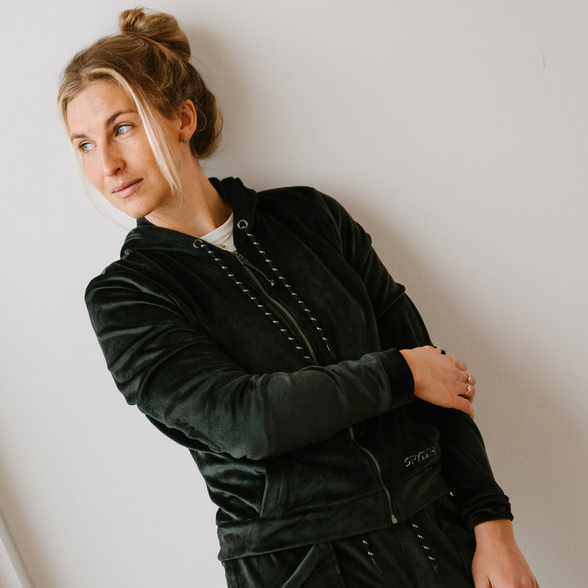 Shimmer Full Zip - Black
