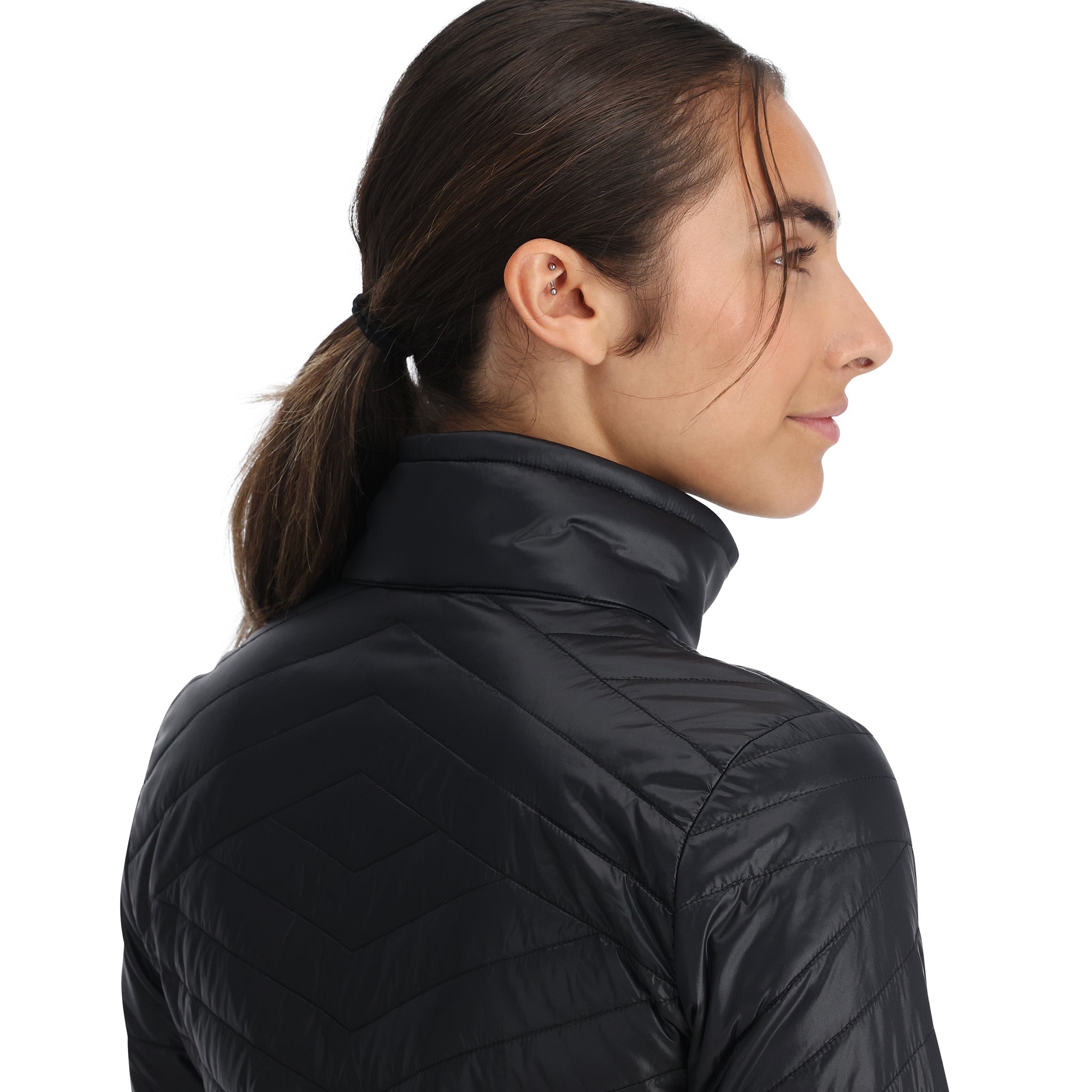 Giacca a cappa con piume Donna, Nero | Milano Giacca a cappa con piume Donna, Nero | Milano