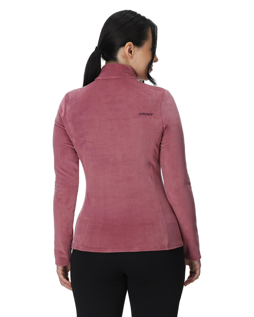 Shimmer Bug Half Zip - Acai | Spyder Europe