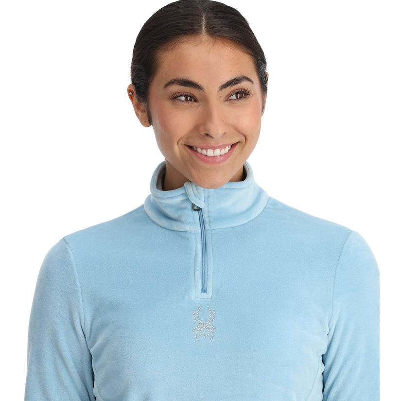 Womens Shimmer Bug Half Zip - Blue Drift