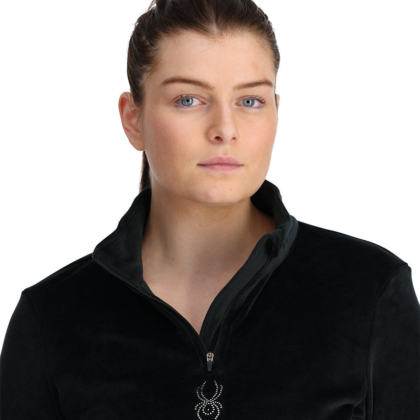 Shimmer Bug Half Zip - Black | Spyder Europe