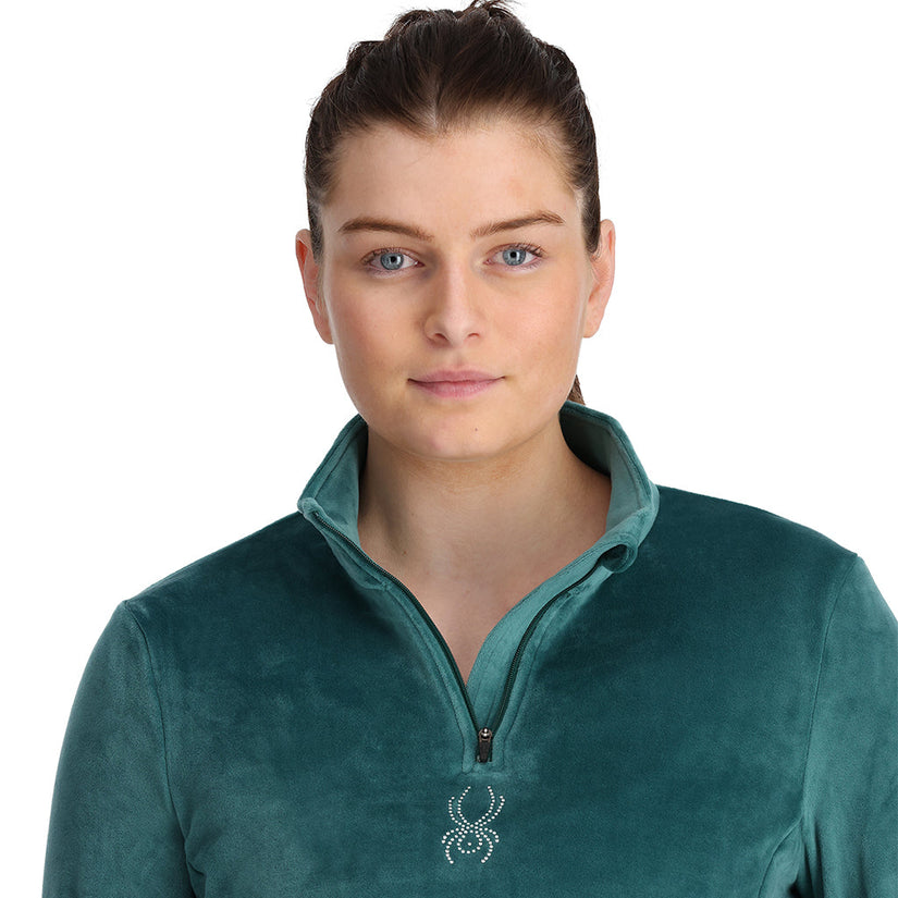 Shimmer Bug Half Zip - Cypress Green