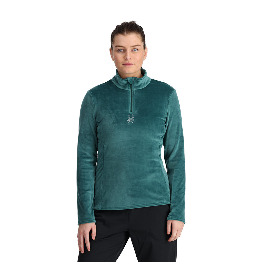 Shimmer Bug Half Zip - Cypress Green | Spyder Europe