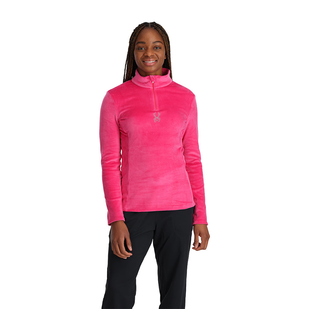 Shimmer Bug Half Zip - Pink | Spyder Europe