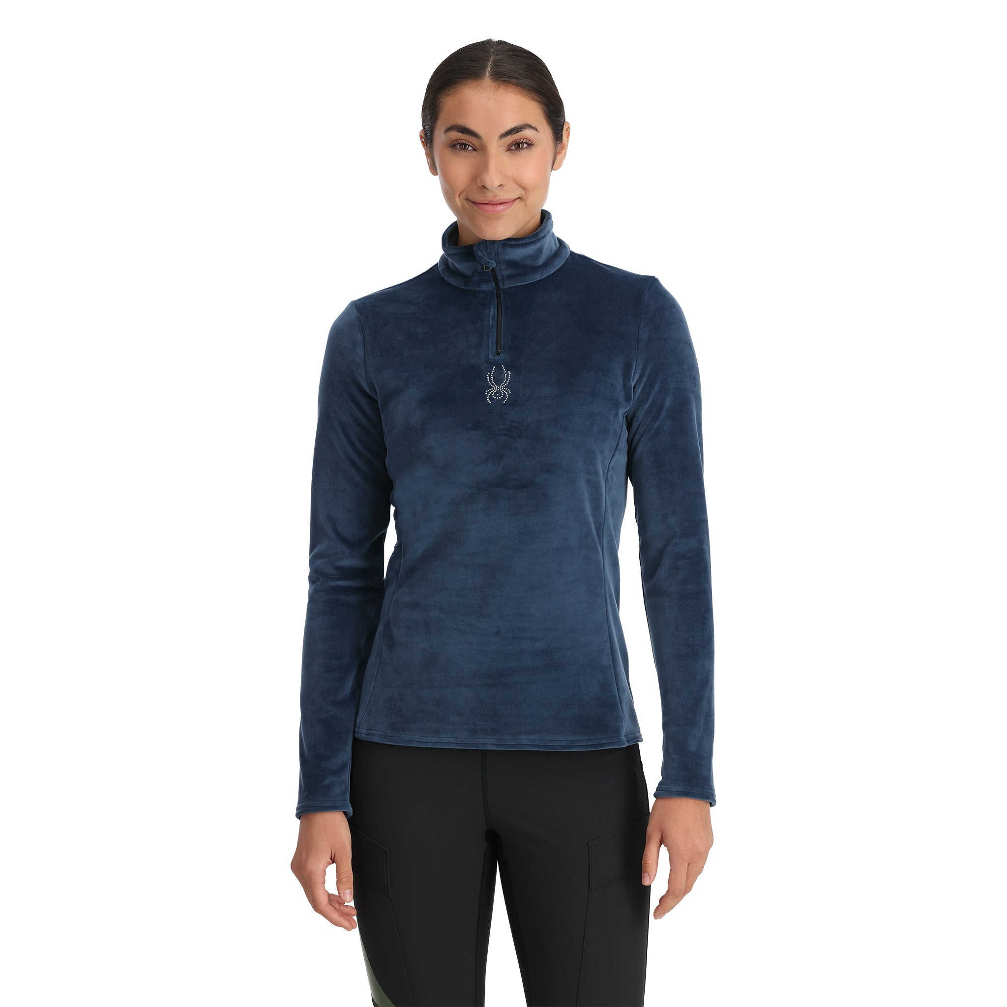 Shimmer Bug Half Zip - True Navy | Spyder Europe