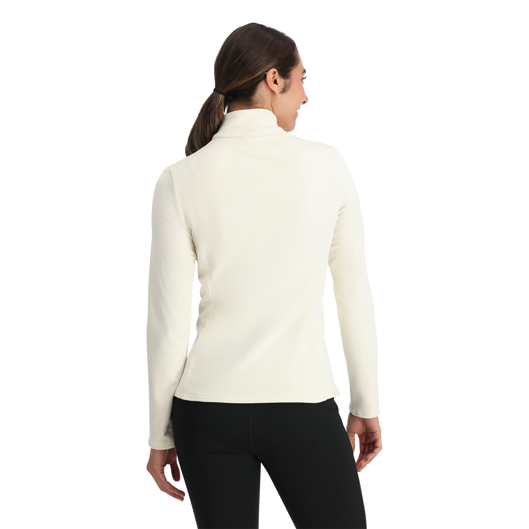 Womens Shimmer Bug Half Zip - Vanilla Latte | Spyder Europe