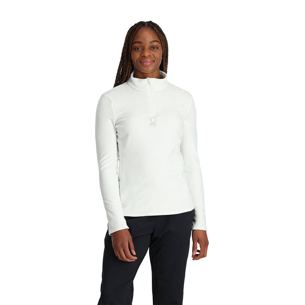 Shimmer Bug Half Zip - White | Spyder Europe