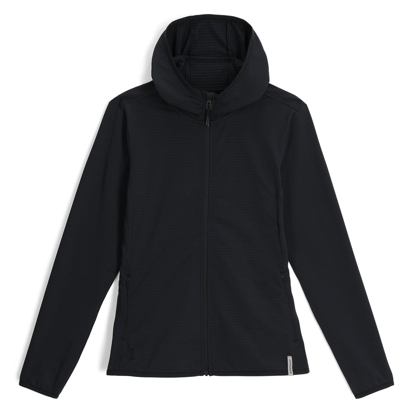 Womens Gridweb Tech Hoodie - Black