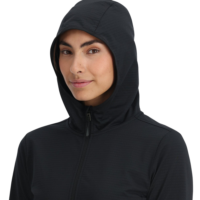 Womens Gridweb Tech Hoodie - Black