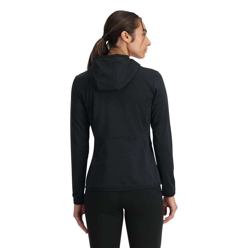 Womens Gridweb Tech Hoodie - Black